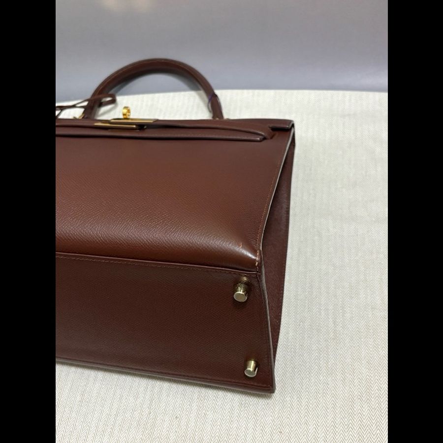 Hermes Kelly 35
巧克力色金扣
Epsom皮-9