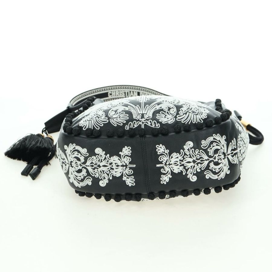 【日本直送】Christian Dior 黑色金色皮革肩背包,正品編號 178502SM-4