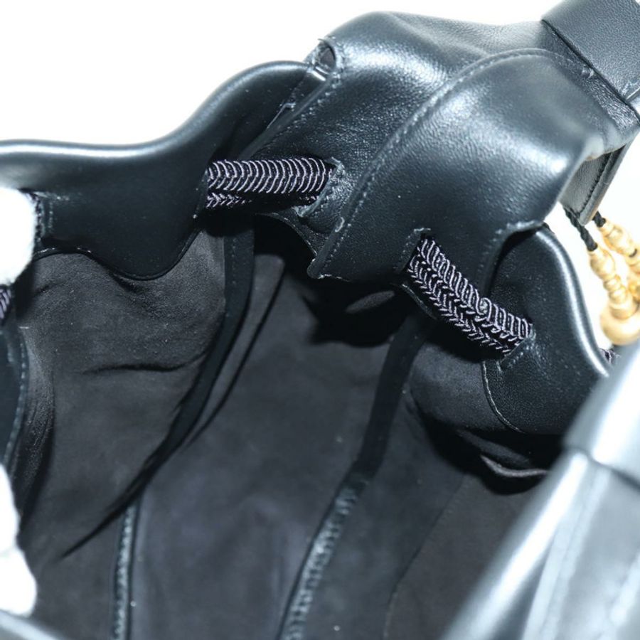 【日本直送】Christian Dior 黑色金色皮革肩背包,正品編號 178502SM-19