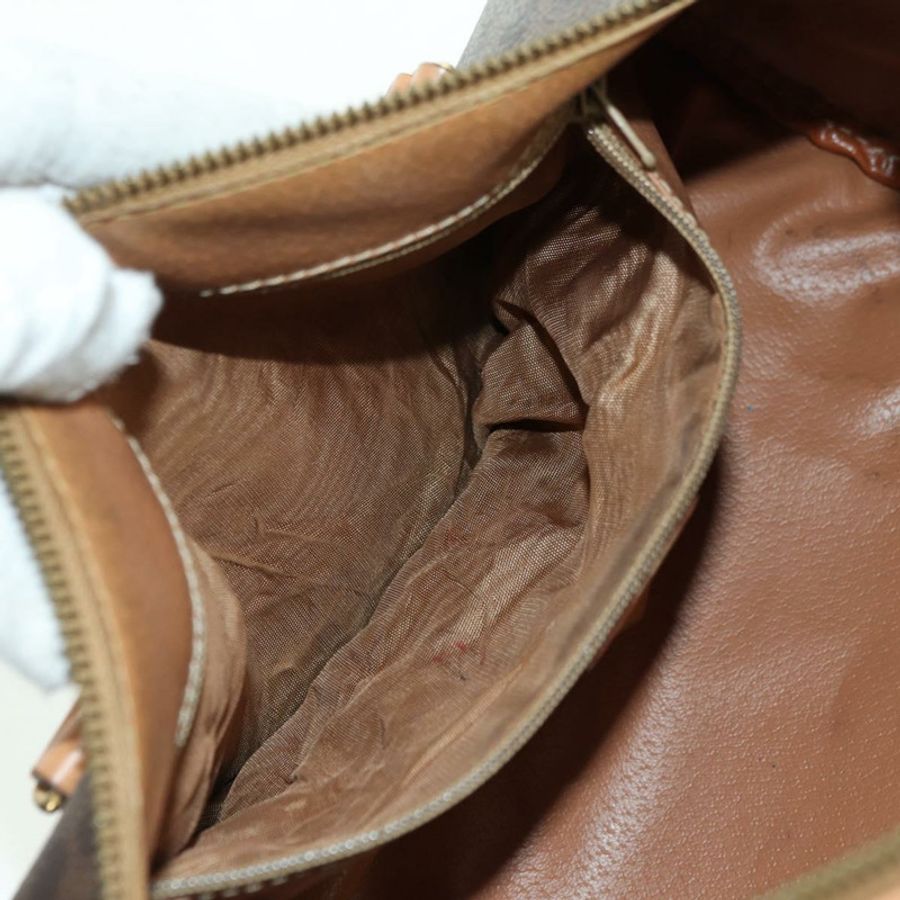 【日本直送】CELINE Macadam帆布波士頓包 PVC皮革 棕色 金色 正品 176802V-9