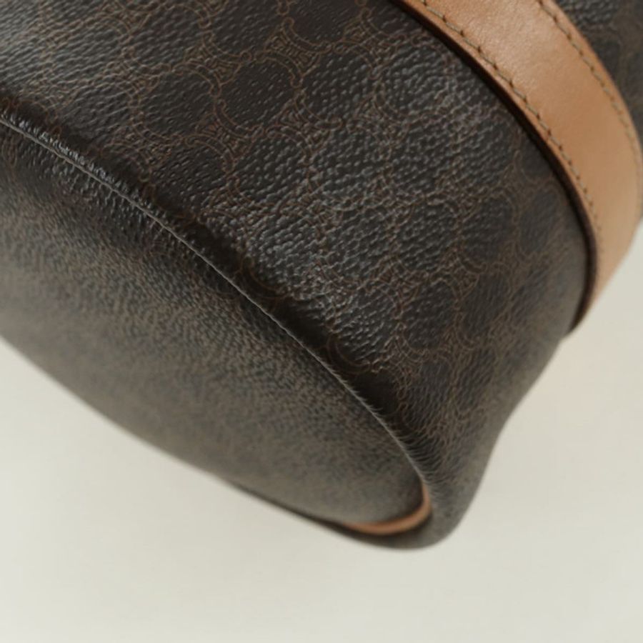 【日本直送】CELINE Macadam帆布波士頓包 PVC皮革 棕色 金色 正品 176802V-16