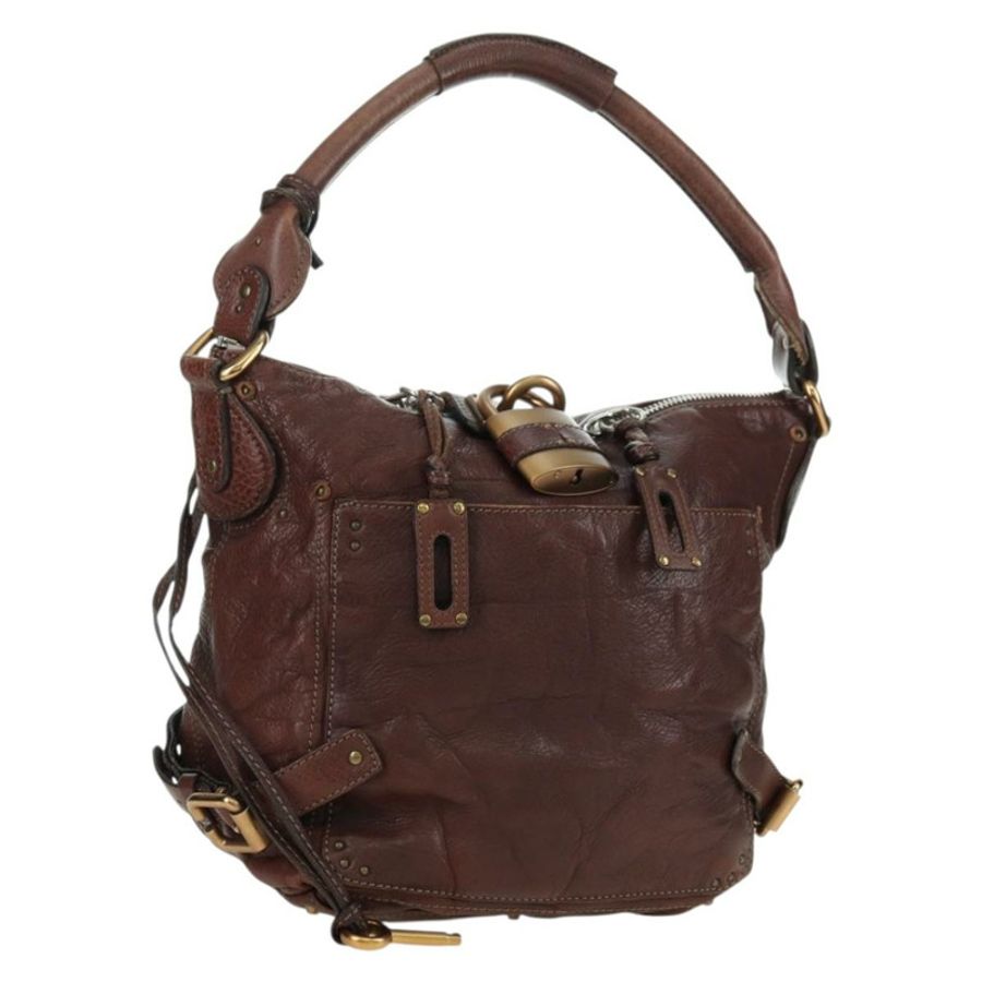 【日本直送】Chloe Paddington 單肩包 皮革 棕色 金 銀色 正品 178518V-0