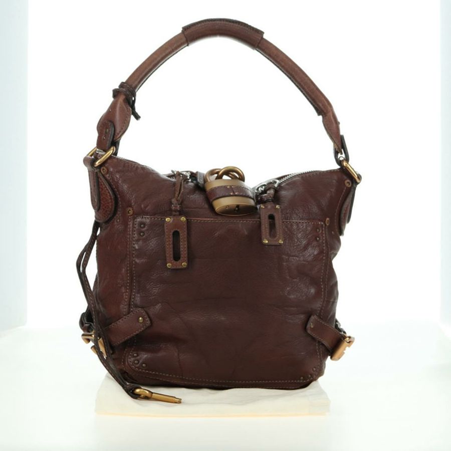 【日本直送】Chloe Paddington 單肩包 皮革 棕色 金 銀色 正品 178518V-11