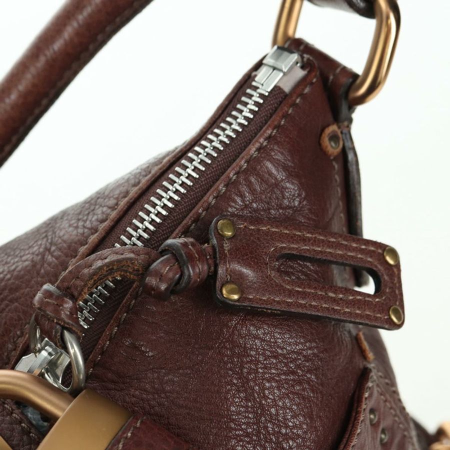 【日本直送】Chloe Paddington 單肩包 皮革 棕色 金 銀色 正品 178518V-20