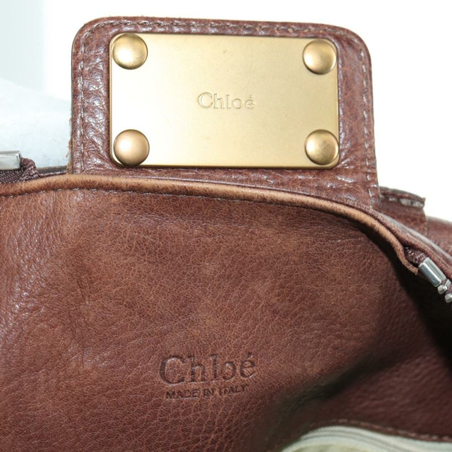 【日本直送】Chloe Paddington 單肩包 皮革 棕色 金 銀色 正品 178518V-21