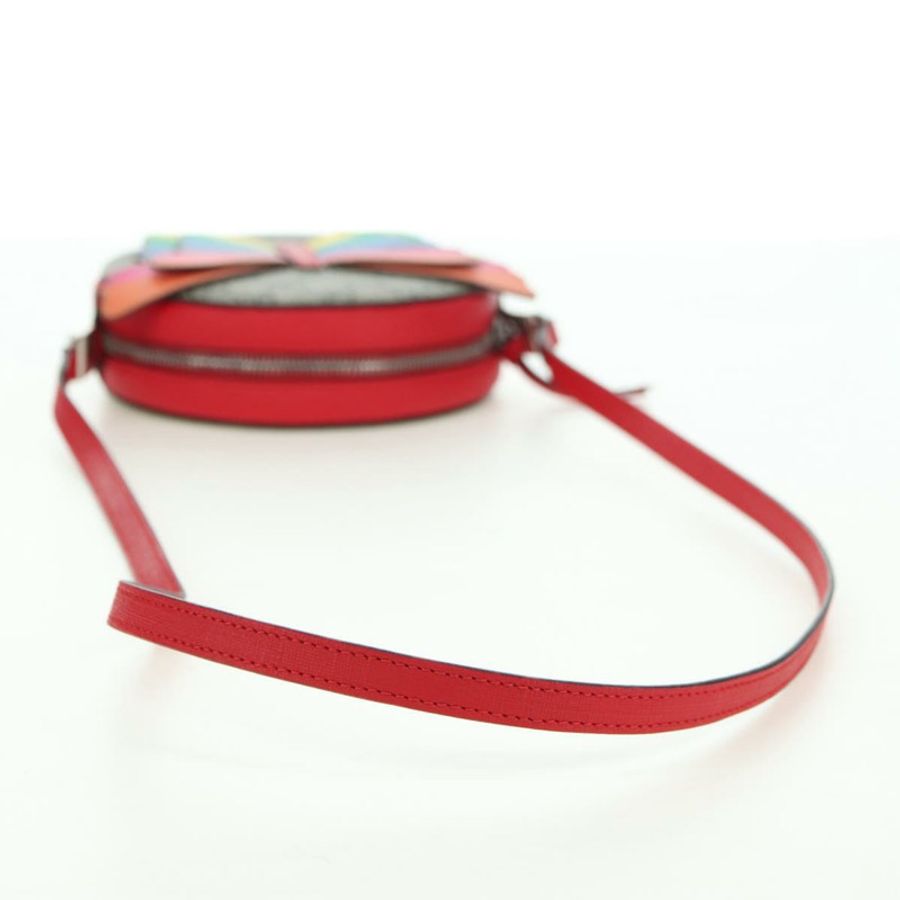 【日本直送】GUCCI GG Supreme 蝴蝶肩背包 PVC 米色銀色 550782 正品 176748V-6