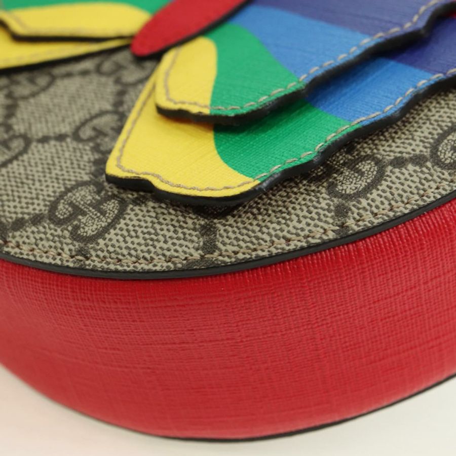 【日本直送】GUCCI GG Supreme 蝴蝶肩背包 PVC 米色銀色 550782 正品 176748V-14