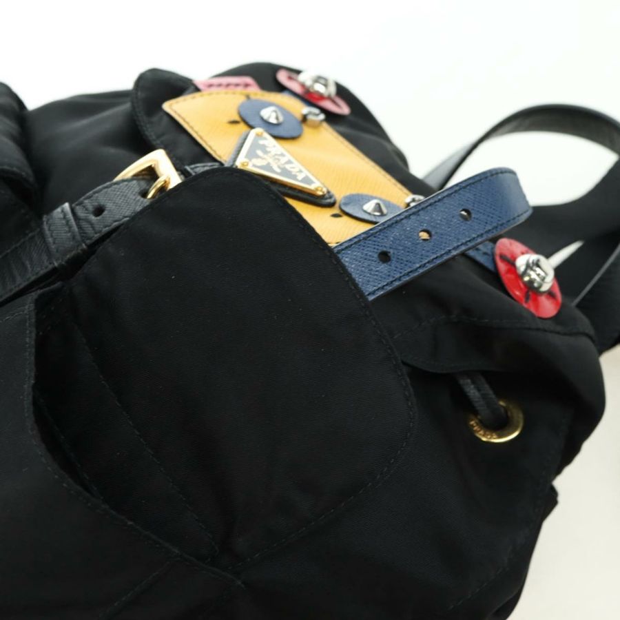 【日本直送】PRADA Robot 雙肩包 尼龍材質 黑色 銀色 正品 176514SAV-20