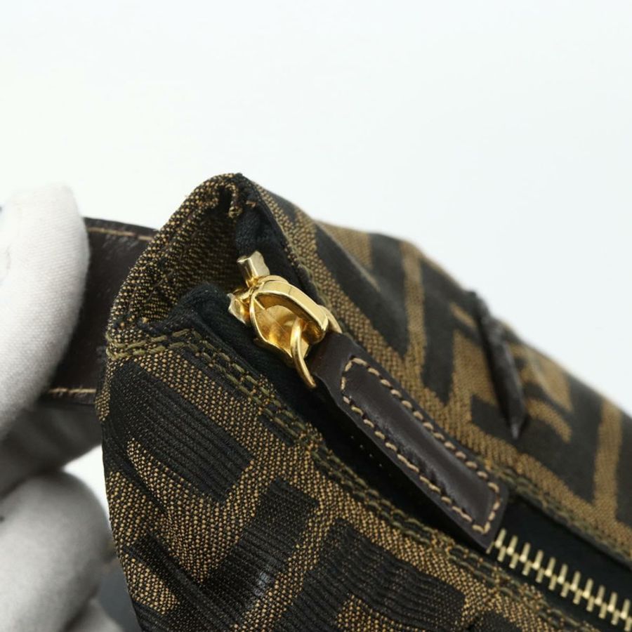 【日本直送】FENDI Zucca帆布化妝包 棕色 黑色 正品 178970-9