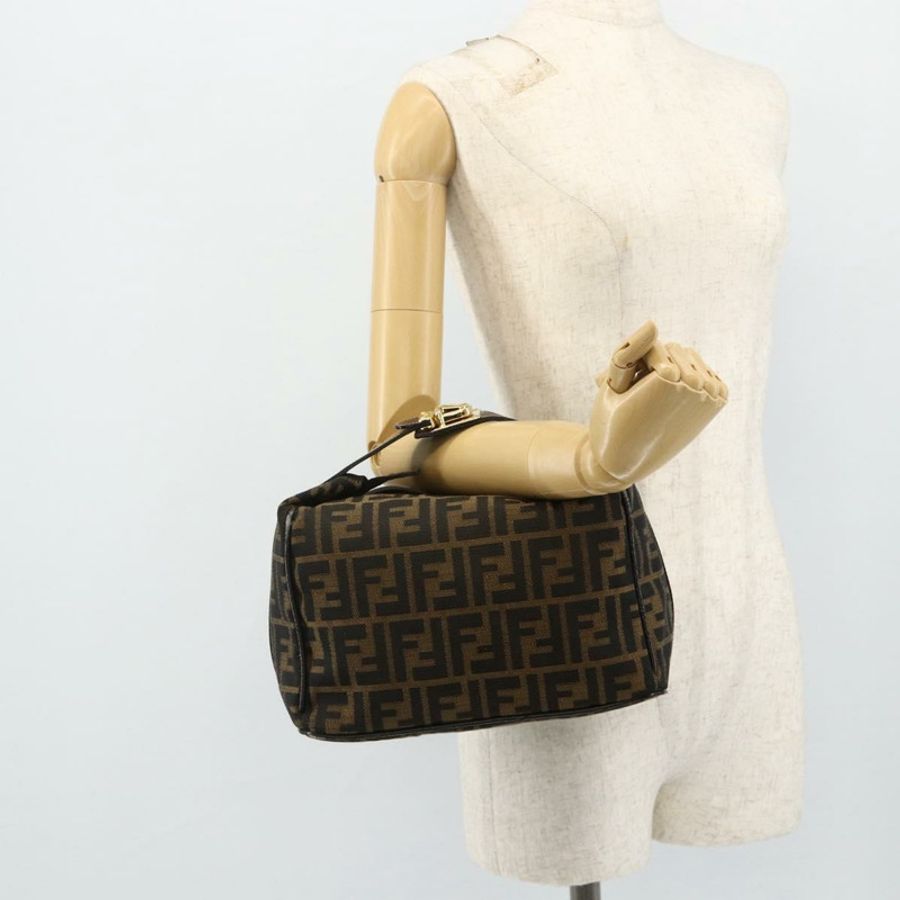 【日本直送】FENDI Zucca帆布化妝包 棕色 黑色 正品 178970-21
