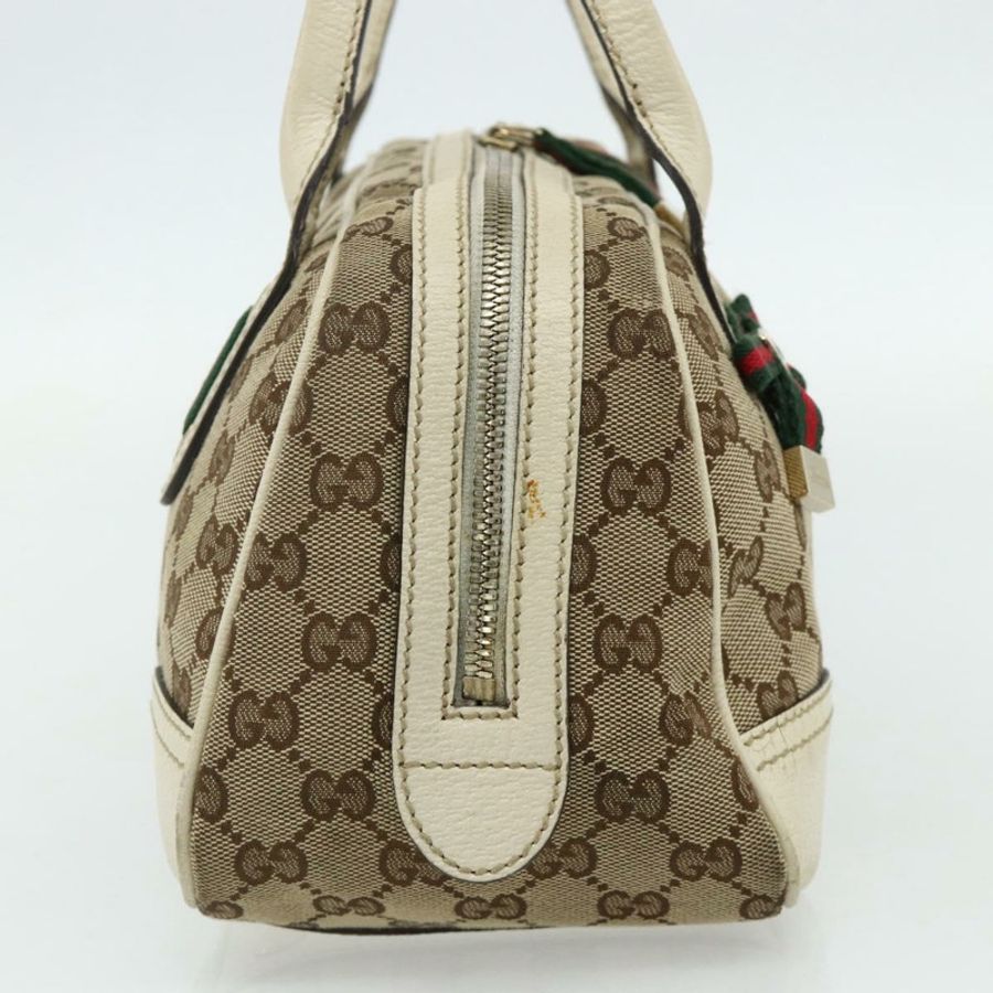【日本直送】GUCCI GG帆布Princey Web Sherry系列手提包 米色 金色 161720 正品 179038A-2