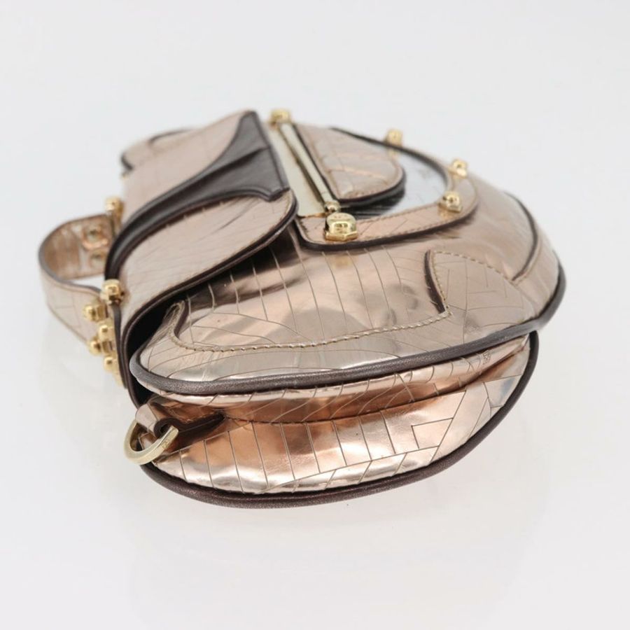 【日本直送】FENDI 手提包 漆皮 青銅金色 正品 179053A-3