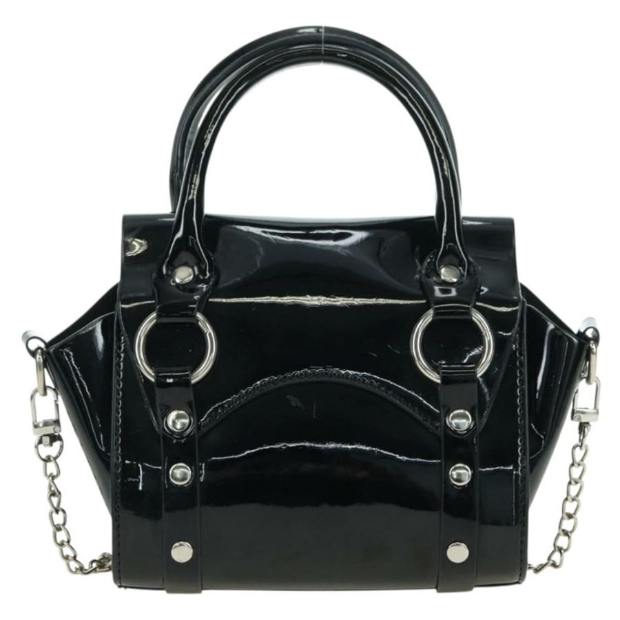 【日本直送】Vivienne Westwood 鏈條 Betty 包 漆皮 兩用 黑色 銀色 正品 179105V-1