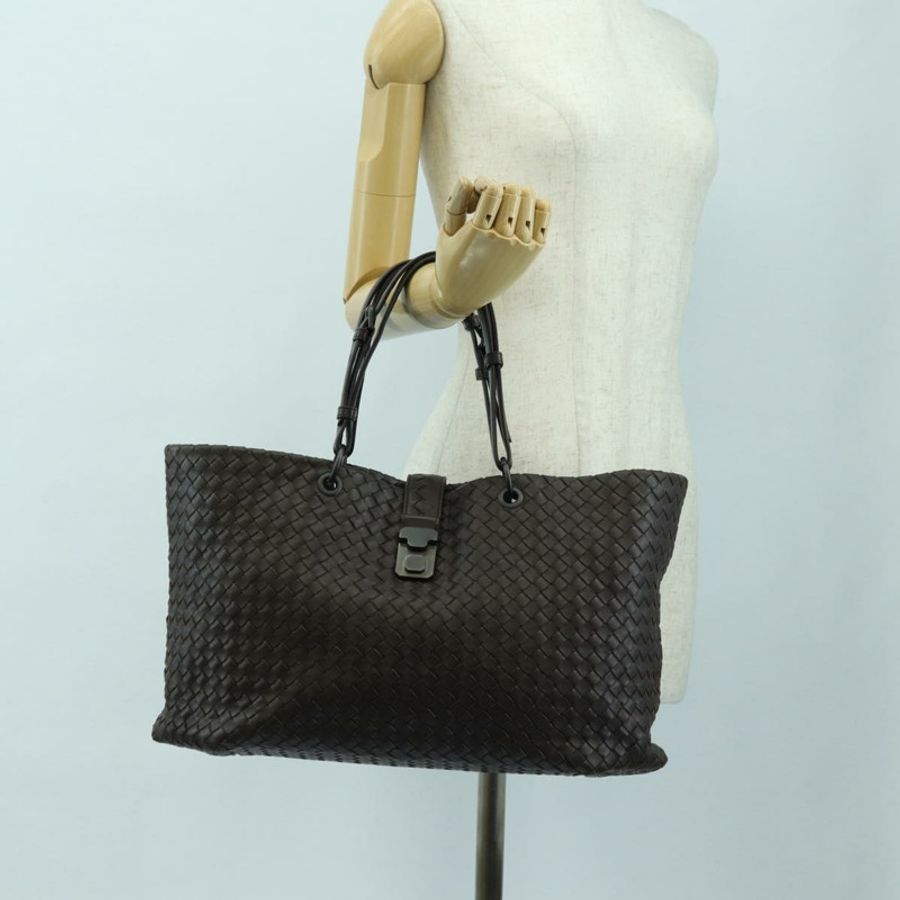 【日本直送】BOTTEGA VENETA INTRECCIATO Ready Lock 手提包 皮革 棕色 正品 am11570SAV-23