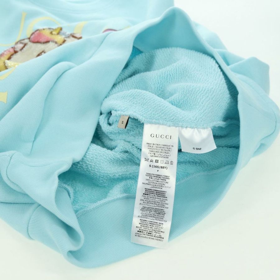 【日本直送】GUCCI Bananya 聯名款運動鞋,棉質淺藍色,貨號 179651M-15