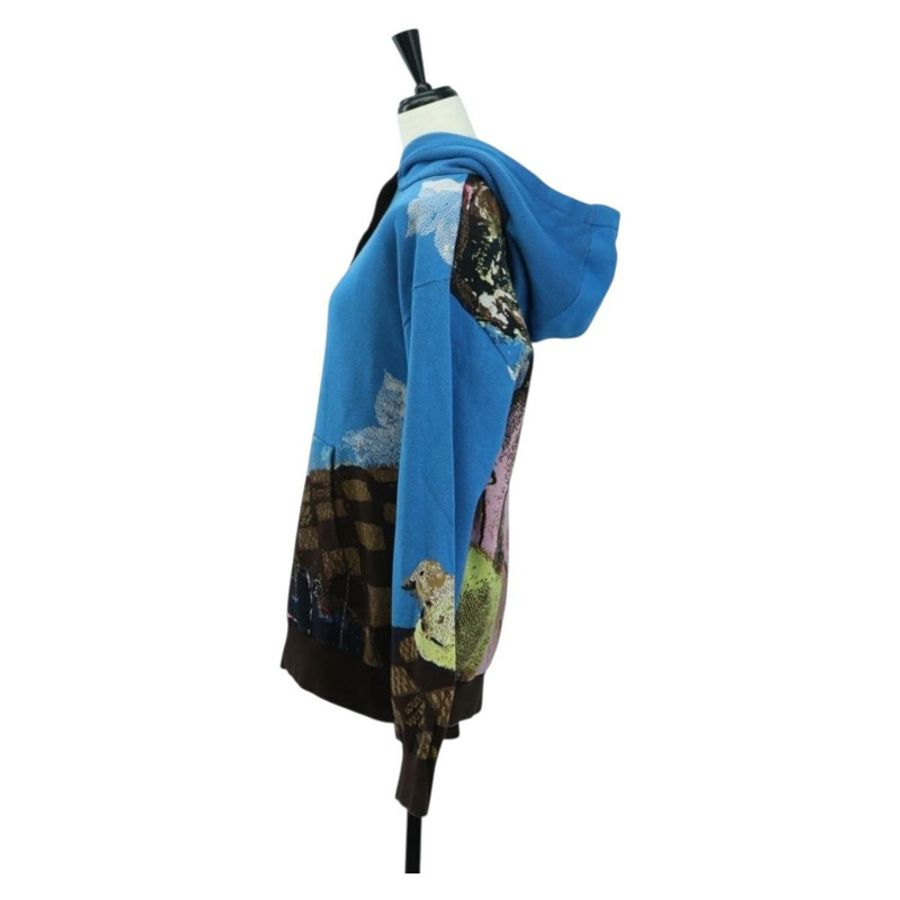 【日本直送】路易威登針織連帽衫，純棉，藍色，LV正品，貨號179652M-3