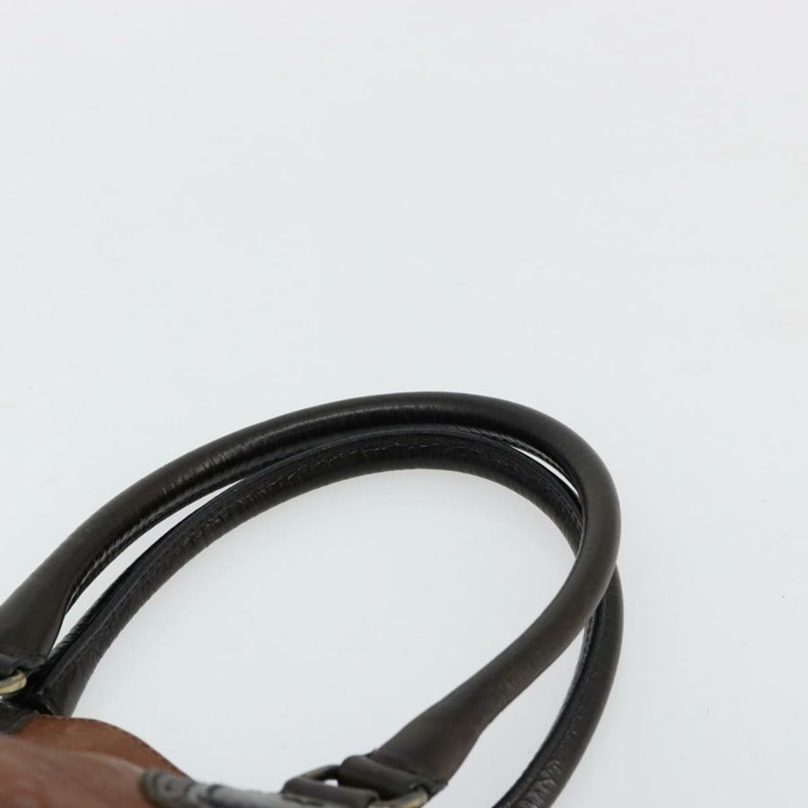【日本直送】FENDI Enitco 手提包 皮革 棕色 金色 正品 179605A-7