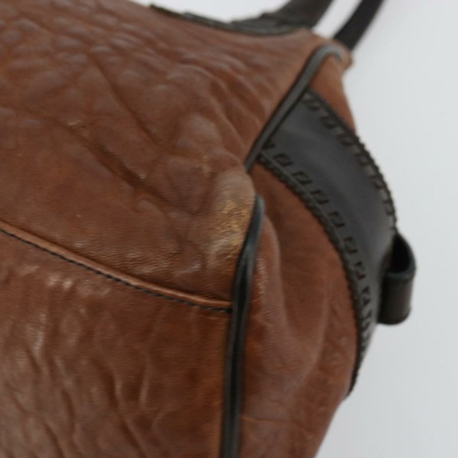 【日本直送】FENDI Enitco 手提包 皮革 棕色 金色 正品 179605A-8