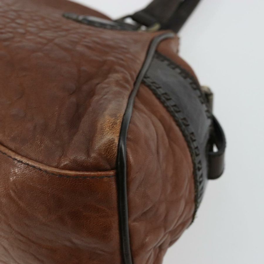 【日本直送】FENDI Enitco 手提包 皮革 棕色 金色 正品 179605A-14