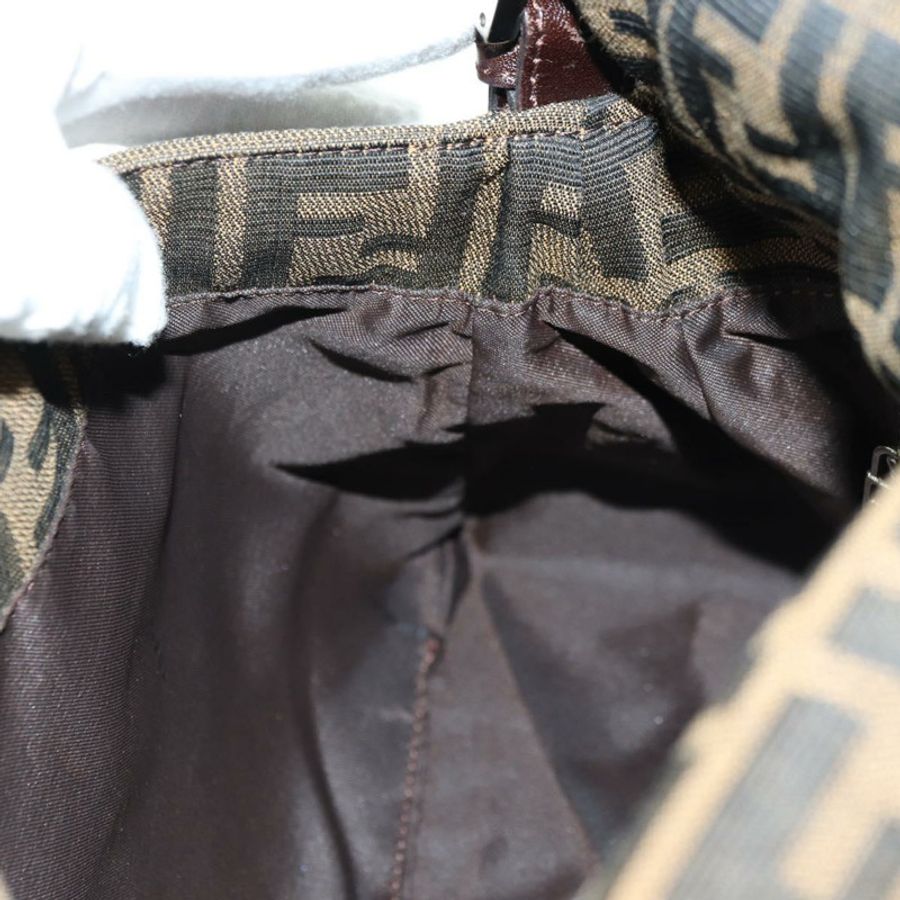 【日本直送】FENDI Zucca帆布Mamma Baguette單肩包 黑色棕色 正品 178747V-20