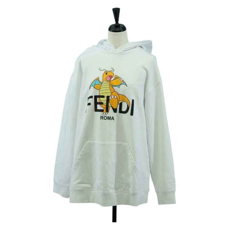【日本直送】FENDI FENDI x FRGMT x POKMON 連帽衫 Kairyu 棉質 XS 白色 正品 am11639SM-0