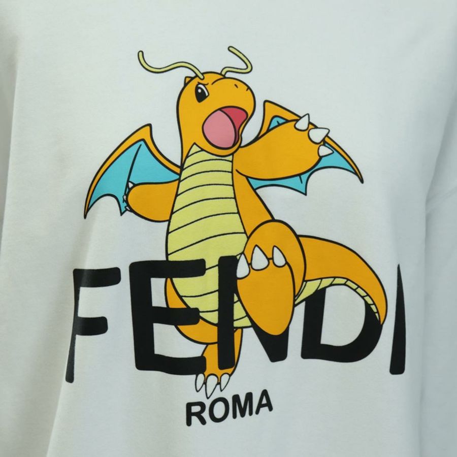 【日本直送】FENDI FENDI x FRGMT x POKMON 連帽衫 Kairyu 棉質 XS 白色 正品 am11639SM-4