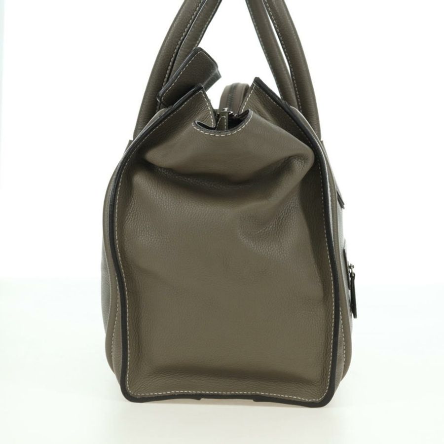 【日本直送】CELINE Luggage Mini Shopper 手提包 皮革 灰色 銀色 正品 am11602V-3