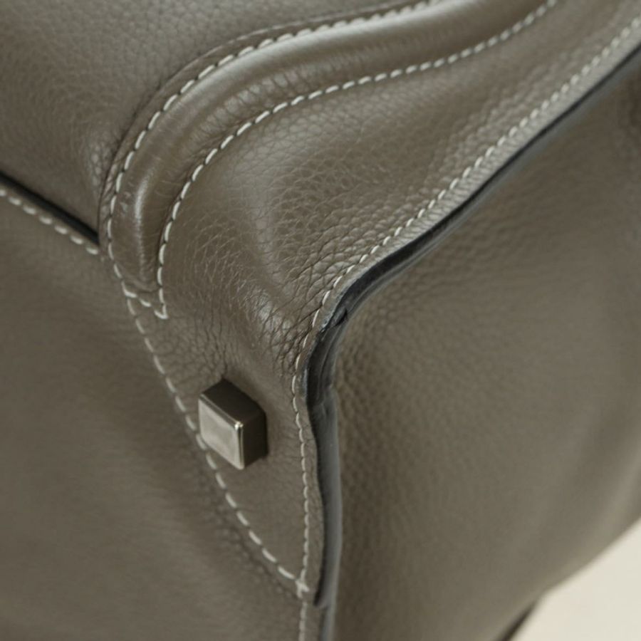 【日本直送】CELINE Luggage Mini Shopper 手提包 皮革 灰色 銀色 正品 am11602V-16