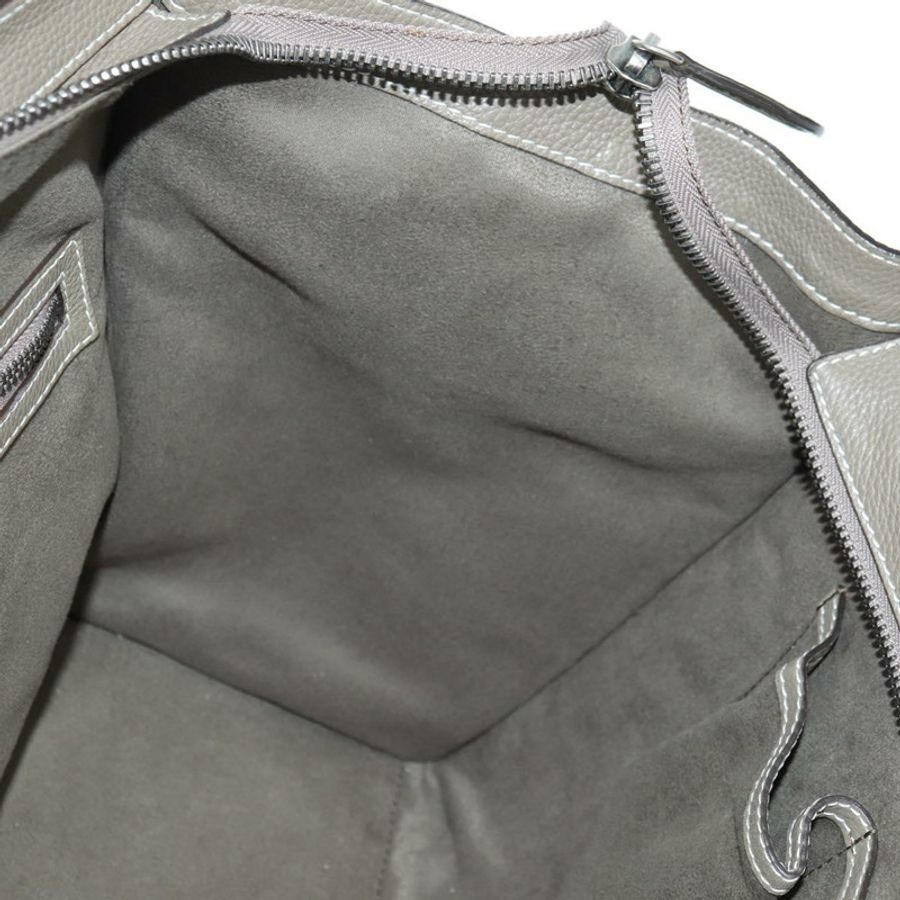 【日本直送】CELINE Luggage Mini Shopper 手提包 皮革 灰色 銀色 正品 am11602V-20
