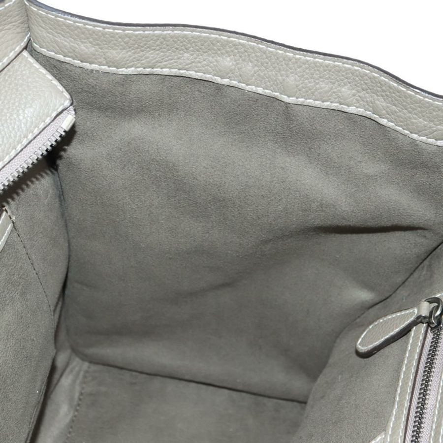 【日本直送】CELINE Luggage Mini Shopper 手提包 皮革 灰色 銀色 正品 am11602V-21