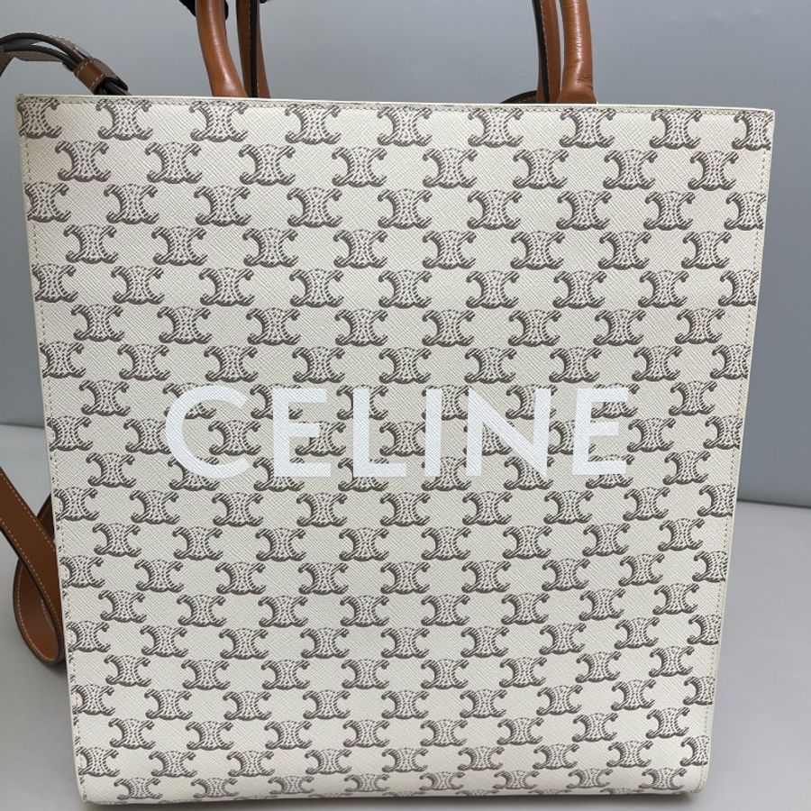 Celine cabas小號灰白色凱旋門琴譜包-7