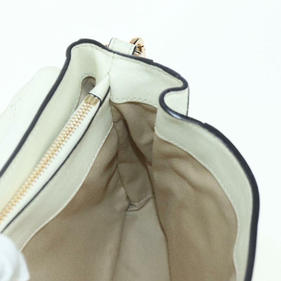 【日本直送】Chloe Fay 手提包 皮革 兩用 白色 金色 正品 am11624V-19