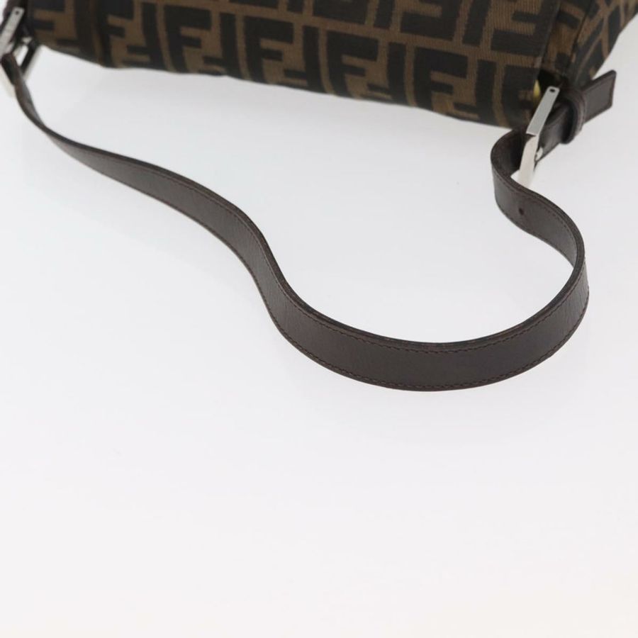 【日本直送】FENDI Zucca帆布Mamma Baguette單肩包 黑色棕色 正品 179387V-6