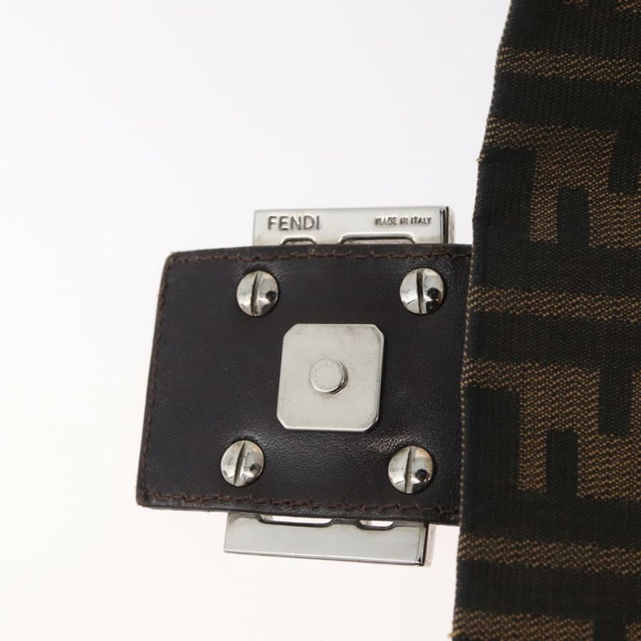 【日本直送】FENDI Zucca帆布Mamma Baguette單肩包 黑色棕色 正品 179387V-8