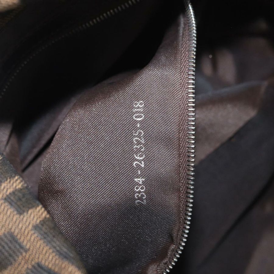 【日本直送】FENDI Zucca帆布Mamma Baguette單肩包 黑色棕色 正品 179387V-10