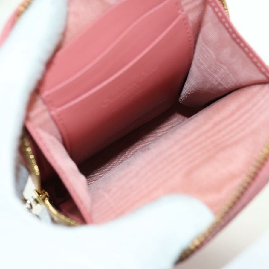 【日本直送】Christian Dior Cannage 鏈條手機包 羊皮 粉紅色 金色 正品 179066M-9