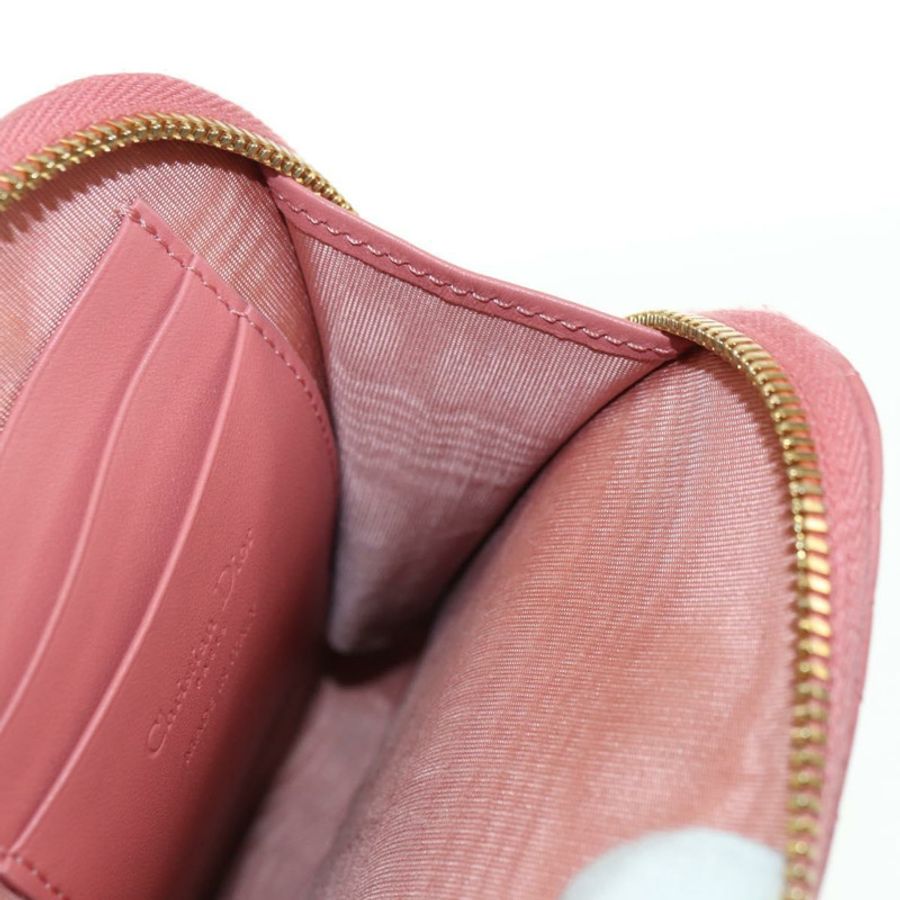 【日本直送】Christian Dior Cannage 鏈條手機包 羊皮 粉紅色 金色 正品 179066M-21