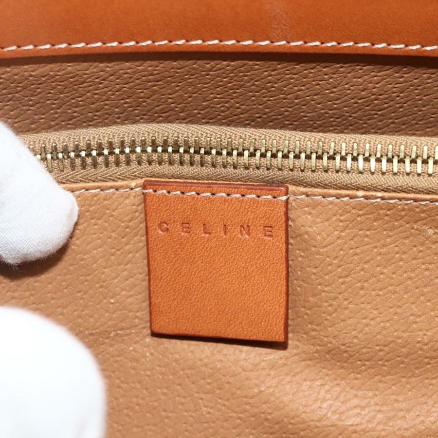 【日本直送】CELINE Macadam帆布手提包 PVC皮革 2way Brown Gold Auth 179713A-18
