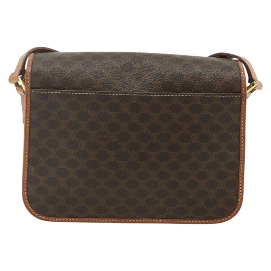 【日本直送】CELINE Macadam帆布肩背包 PVC皮革 棕色 金色 正品 179765A-1
