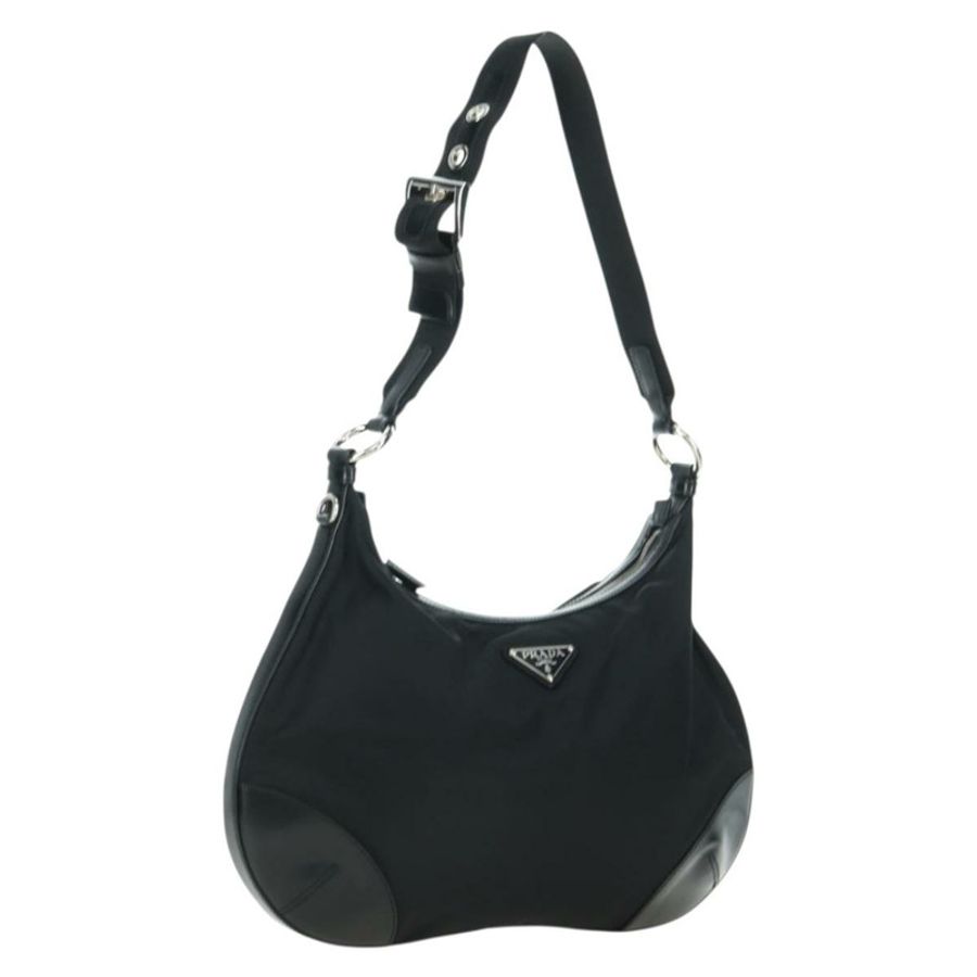 【日本直送】PRADA 肩背包 尼龍 黑色 銀色 正品 179432SAV-0