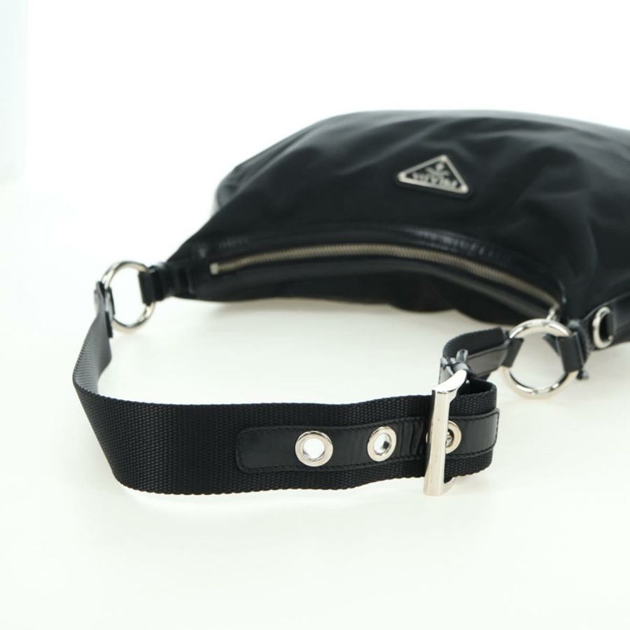 【日本直送】PRADA 肩背包 尼龍 黑色 銀色 正品 179432SAV-6