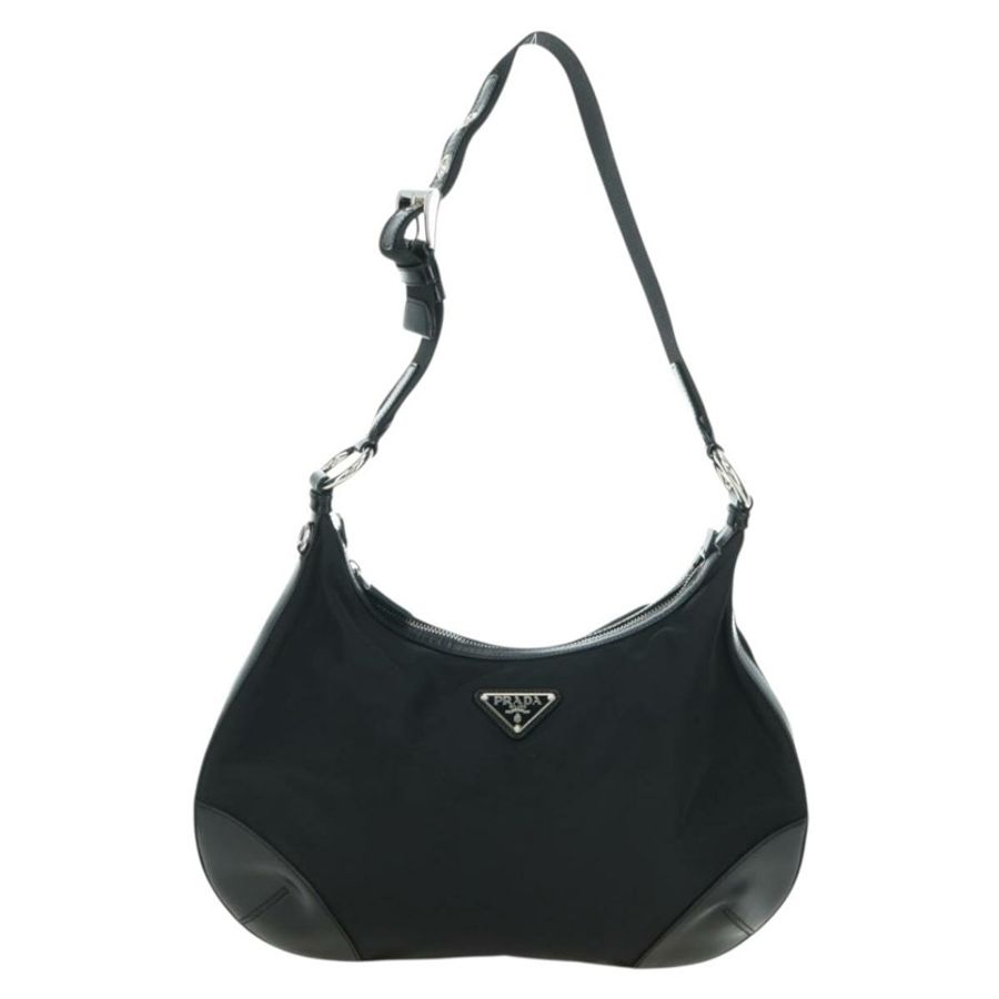 【日本直送】PRADA 肩背包 尼龍 黑色 銀色 正品 179432SAV-12