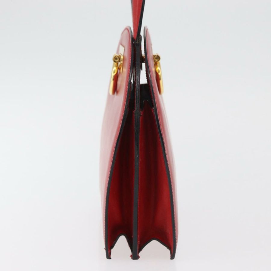 【日本直送】CELINE 圓形手提包 皮革 紅色 金色 正品 179697V-4