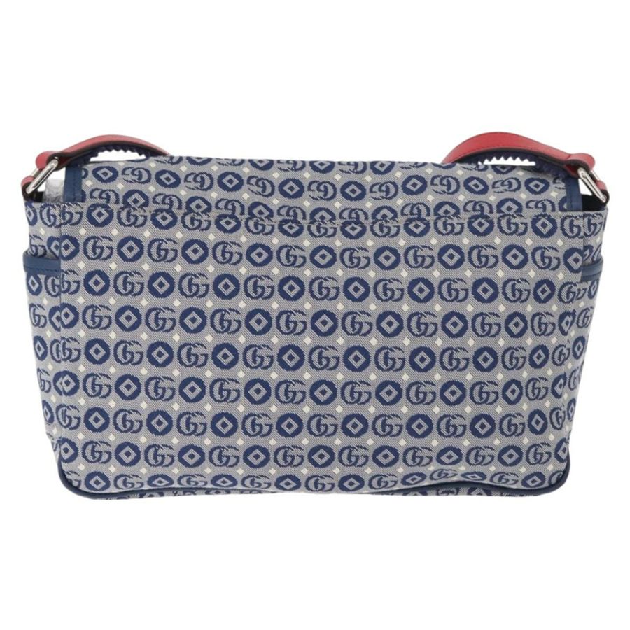 【日本直送】GUCCI 兒童肩背包 帆布 銀藍色 664143 正品 BA12815-1