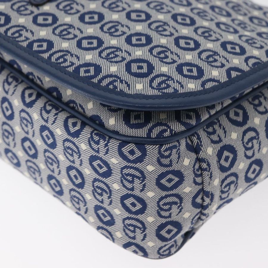 【日本直送】GUCCI 兒童肩背包 帆布 銀藍色 664143 正品 BA12815-14