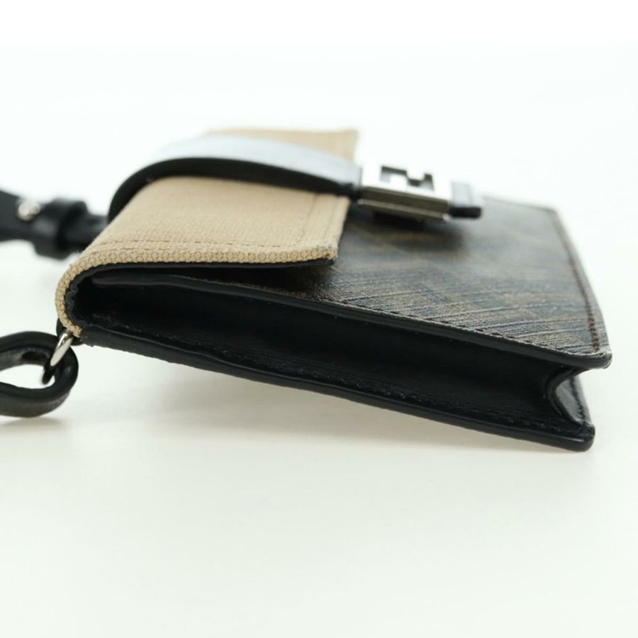 【日本直送】FENDI Zucca帆布水桶包纖薄單肩包 黑色棕色 正品 179706V-2