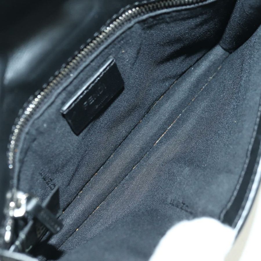 【日本直送】FENDI Zucca帆布水桶包纖薄單肩包 黑色棕色 正品 179706V-10