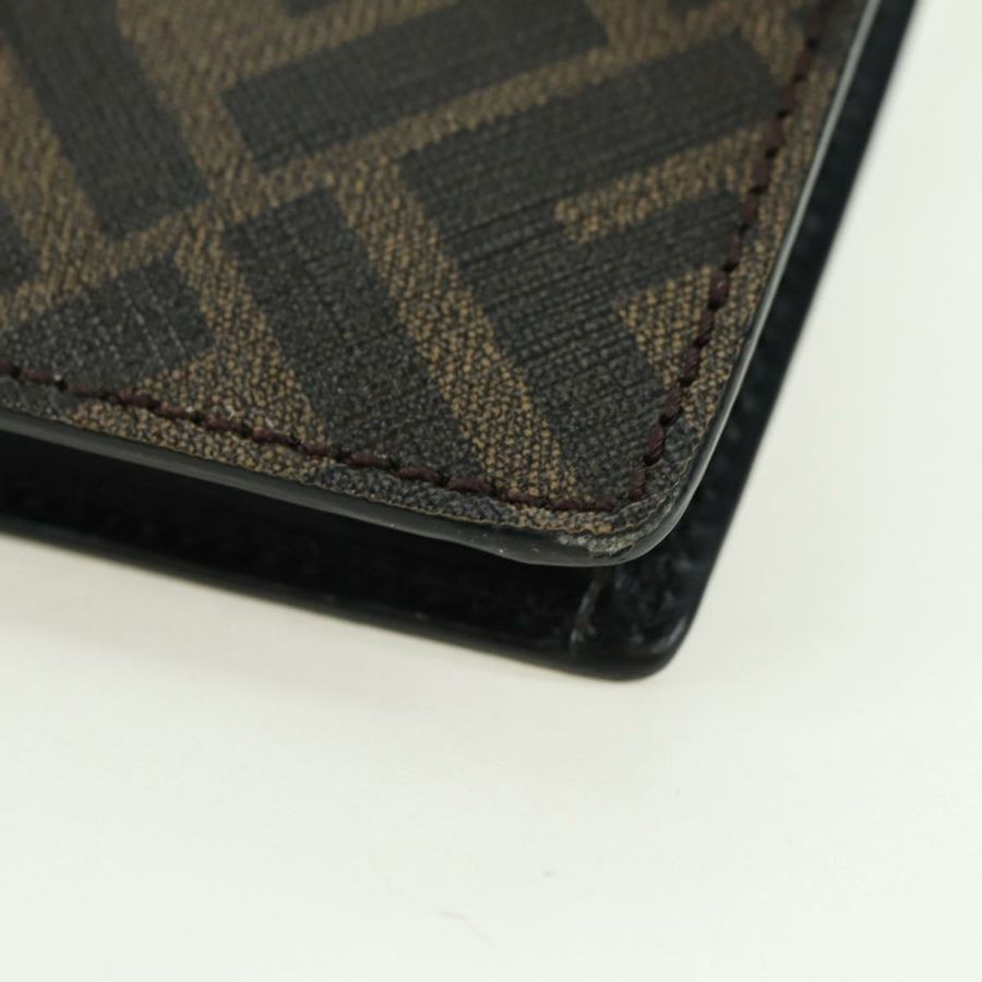 【日本直送】FENDI Zucca帆布水桶包纖薄單肩包 黑色棕色 正品 179706V-14