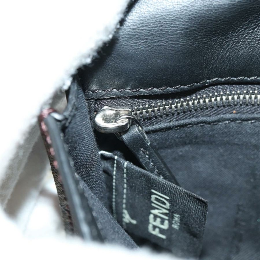 【日本直送】FENDI Zucca帆布水桶包纖薄單肩包 黑色棕色 正品 179706V-25