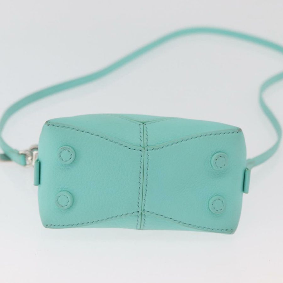 【日本直送】TIFFANY&Co.) Return To Charm 手提包,皮革材質,兩用,綠松石藍/銀色,正品,貨號 179961A-4